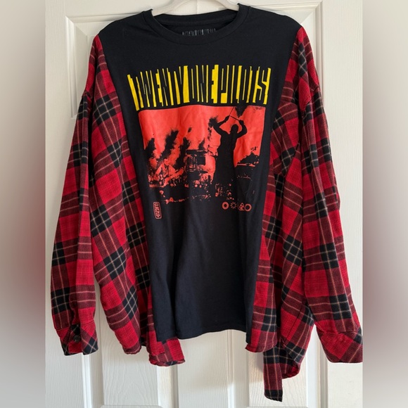 Twenty One Pilots Clancy Flannel Sleeves Top - Picture 2 of 3